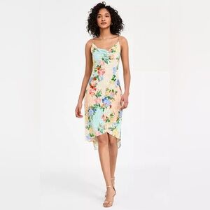 Siena Floral Print Cowl Neck Dress